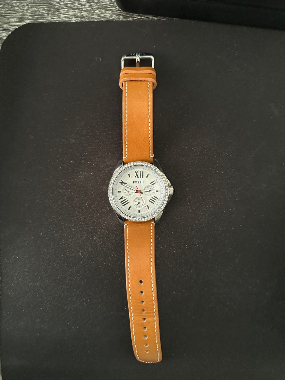Fossil Cecile Tan Leather Strap Watch